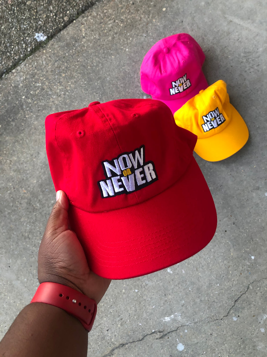 Now or Never Dad Hats